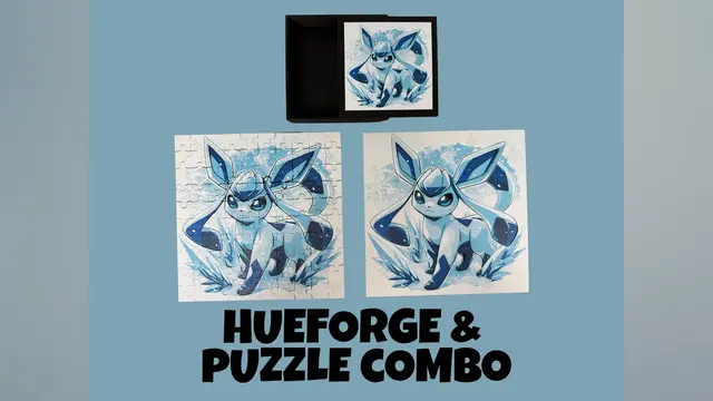 HueForge model: Glaceon - Pokemon Hueforge & Puzzle Combo by Canadian Gamer