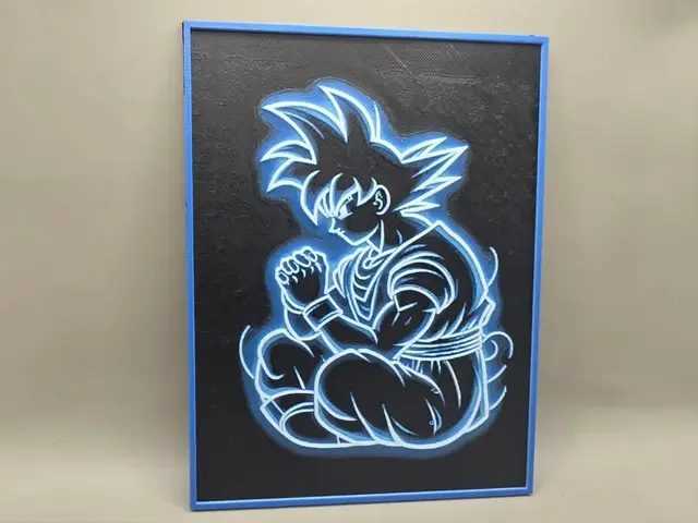 HueForge model: Son Goku Neon Style - HueForge by keko
