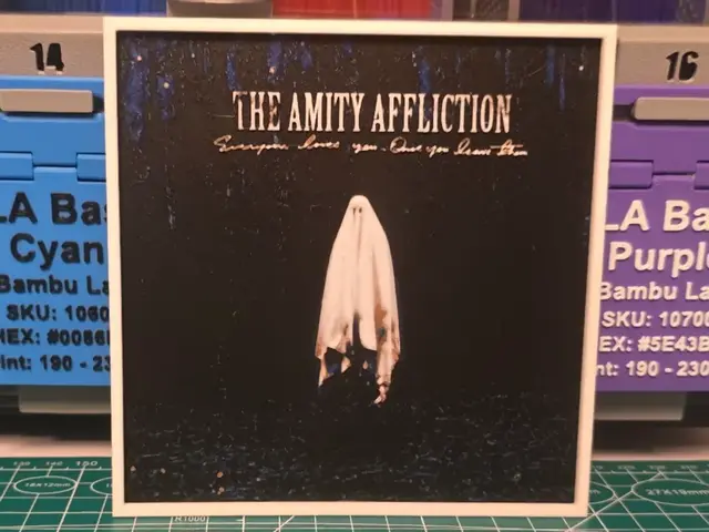HueForge model: The Amity Affliction "everyone loves you..." Album by Lumpy3D