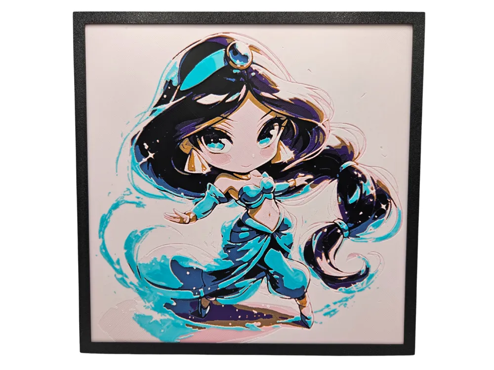 Jasmine - Chibi Edition by BusyKikiBee HueForge model: Jasmine - Chibi Edition by BusyKikiBee