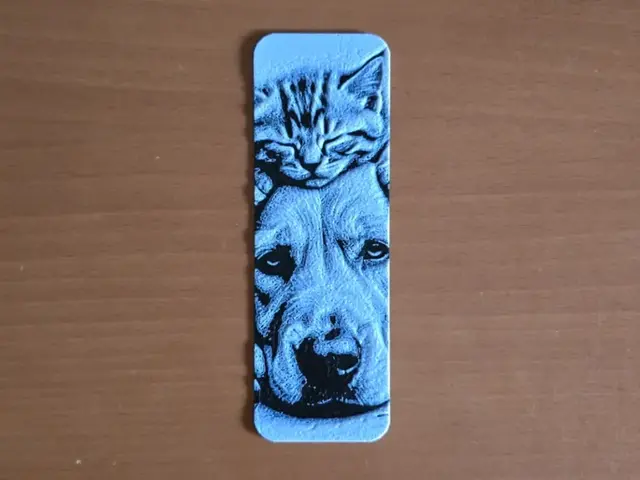 HueForge model: Cat And Dog Bookmark by Atrus Design