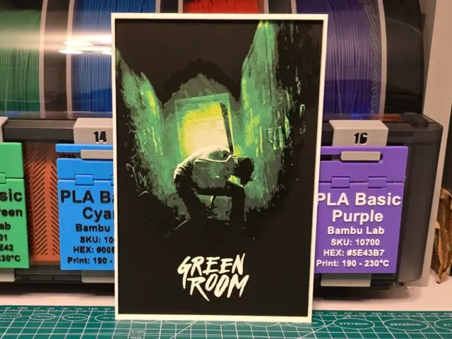HueForge model: Green Room Movie Poster - Hueforge Art by Lumpy3D