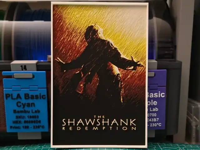 HueForge model: The Shawshank Redemption Poster - Hueforge Art by Lumpy3D