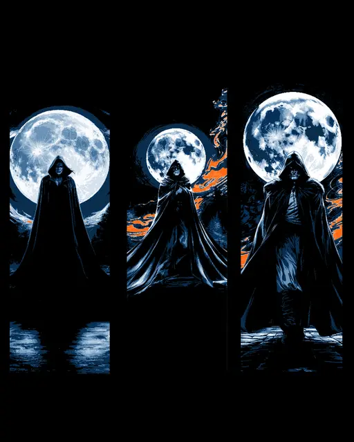 HueForge model: The figure that walks the crossroads at midnight - Set of bookmarks by BooneCo3d