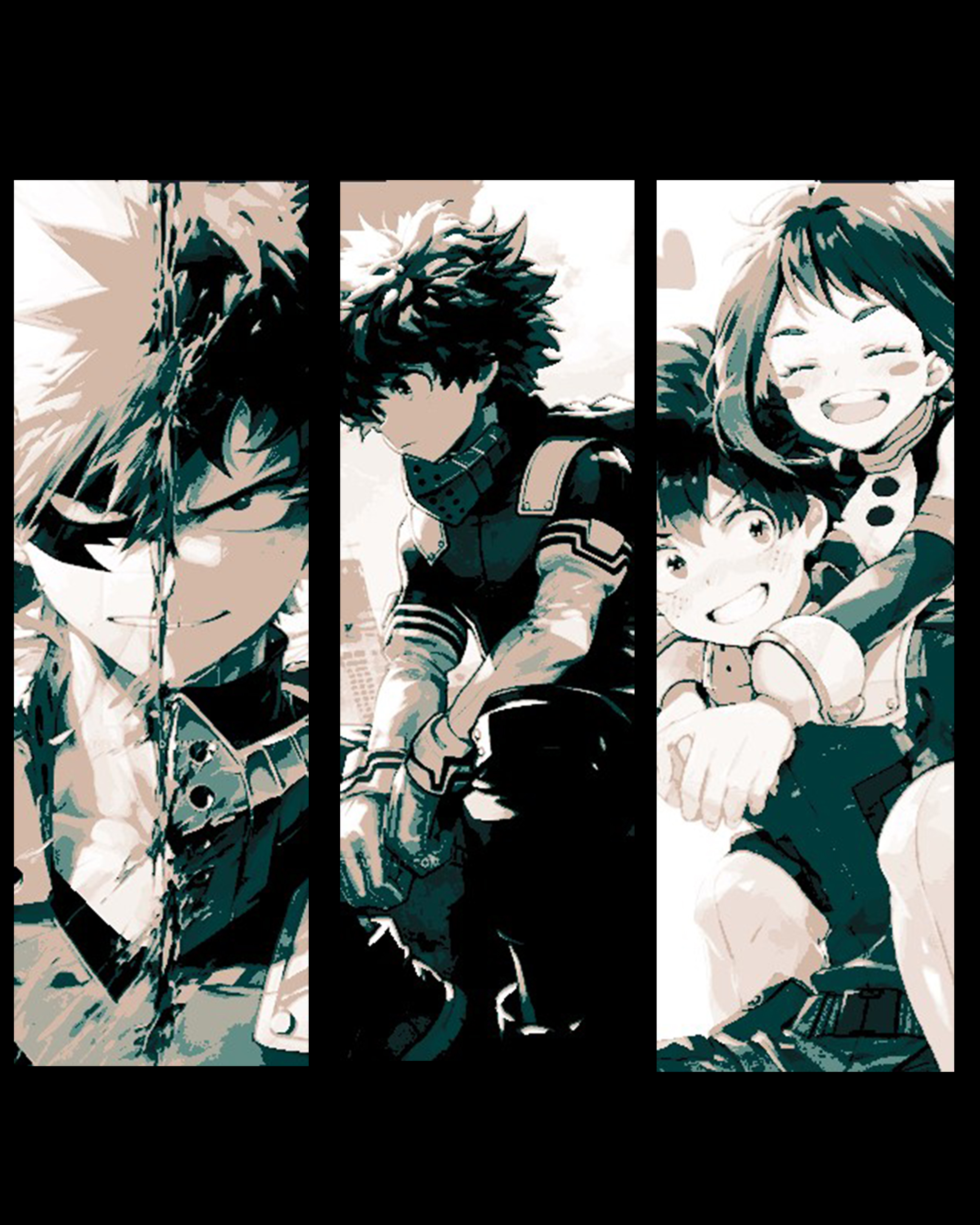 Fan Art of My Hero Academia hero Izuku Midoriya - Deku - Set of 3 bookmarks by BooneCo3d HueForge model: Fan Art of My Hero Academia hero Izuku Midoriya - Deku - Set of 3 bookmarks by BooneCo3d