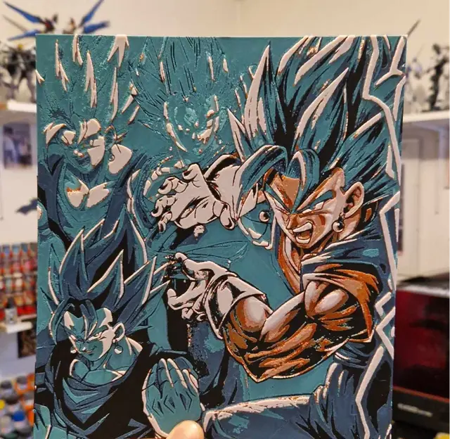 HueForge model: Dragon Ball - Vegeta Blue Hueforge (1) by Dakiren