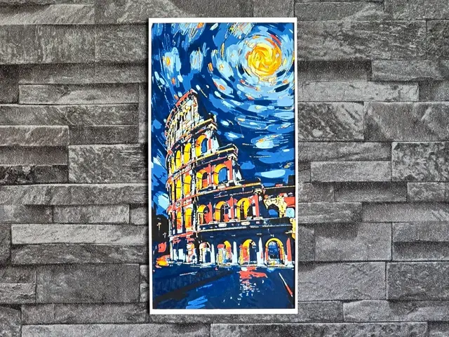 HueForge model: Hueforge colosseum rome at night van gogh style by StefBull85