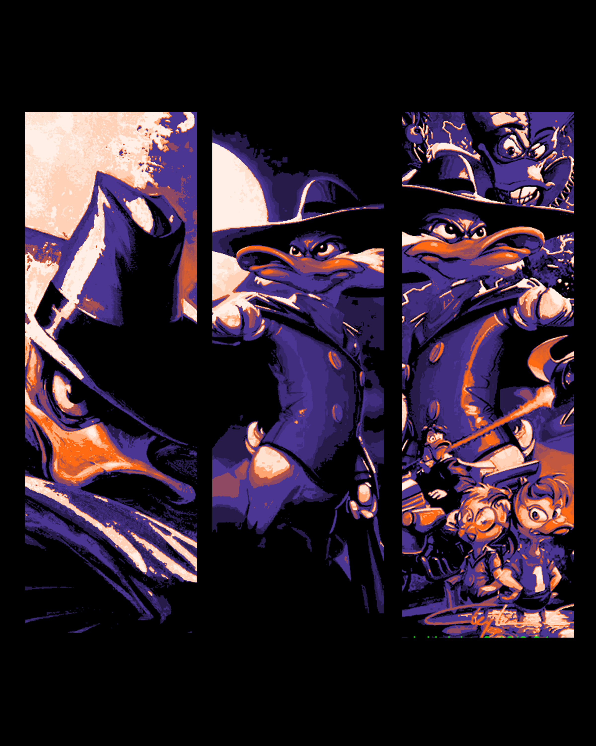 Darkwing Duck is on the Case - Set of bookmarks by BooneCo3d HueForge model: Darkwing Duck is on the Case - Set of bookmarks by BooneCo3d