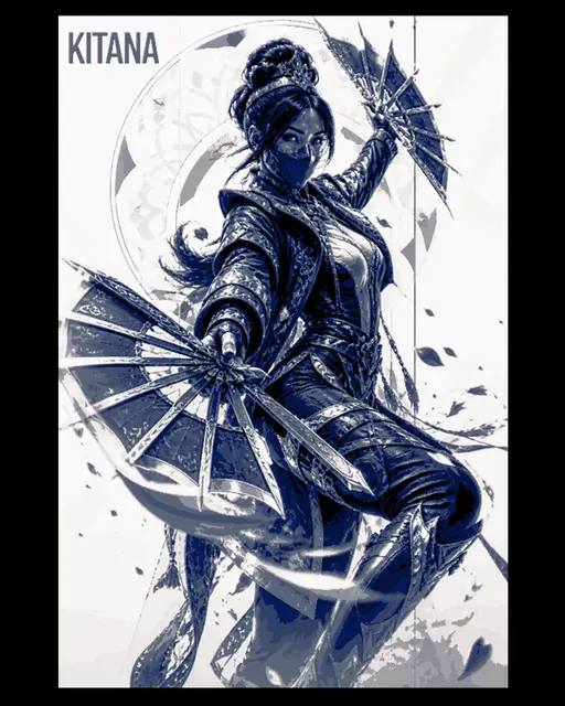 HueForge model: Mortal Kombat Fan Created Art of the Character Kitana by BooneCo3d