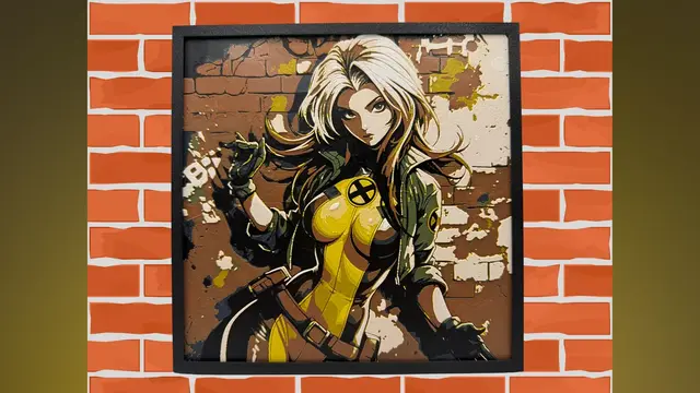 HueForge model: Rogue - Marvel Hueforge by Canadian Gamer