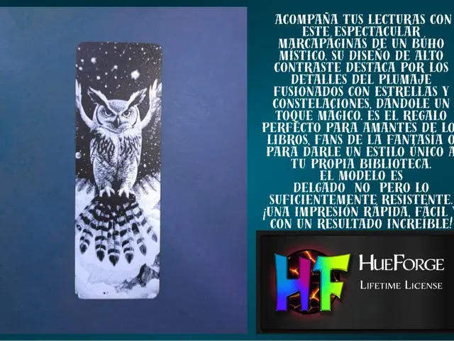 HueForge model: Mystic Owl Bookmark v2 by FYTY112