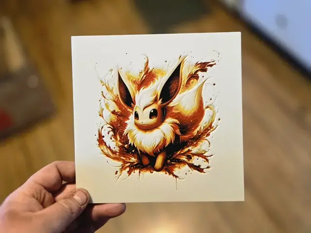 HueForge model: *UPDATED* Graffiti Flareon Hueforge by 3Ree Printing