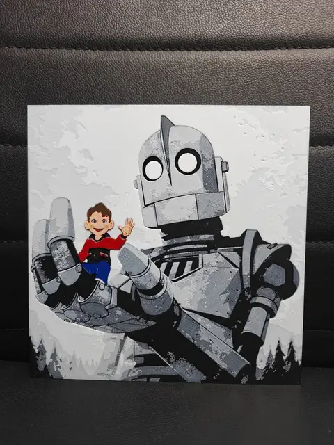 HueForge model: The Iron Giant & Hogarth Hughes by TheHueforgeLady