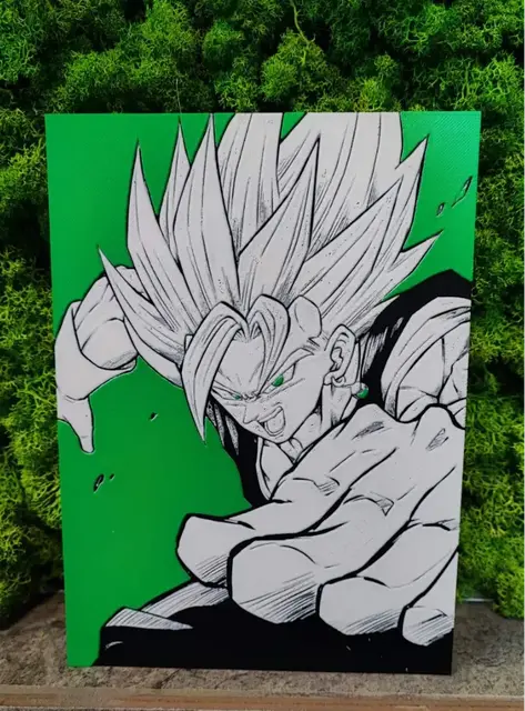 HueForge model: Vegito (Customise Background) by Garuda3D