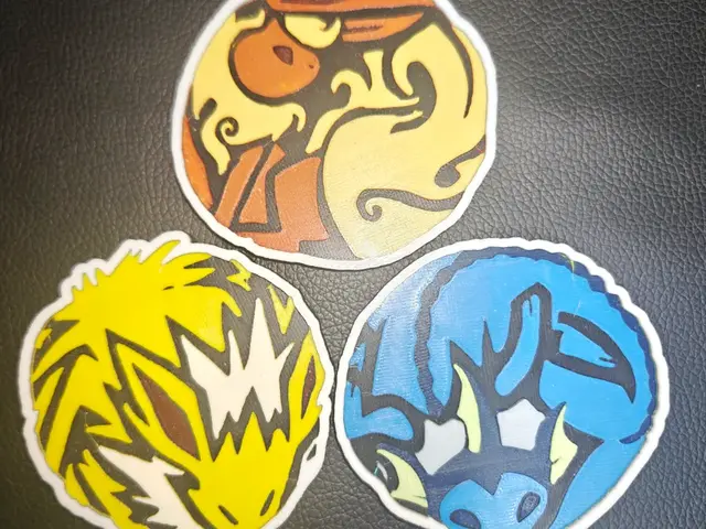 HueForge model: Flareon Jolteon Vaporeon coaster set 2/3 by TheHueforgeLady