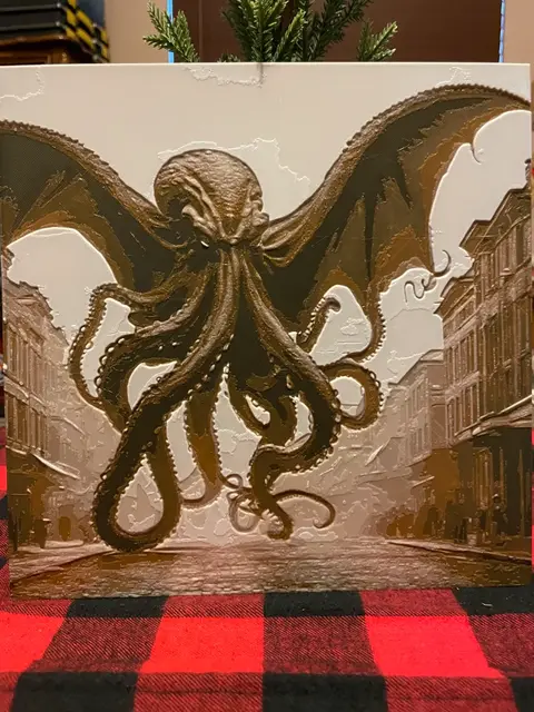 HueForge model: Cthulhu Old Photo Style by Cloudy Nostalgia