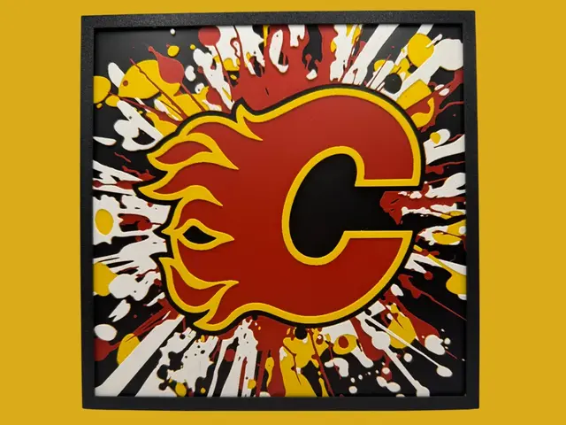 HueForge model: Calgary Flames - Series 2 - NHL by Canadian Gamer