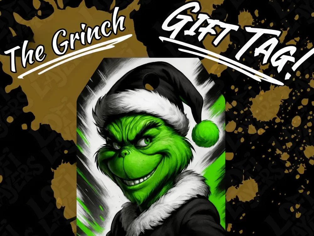 The Grinch Gift Tag by LoFi Layers HueForge model: The Grinch Gift Tag by LoFi Layers
