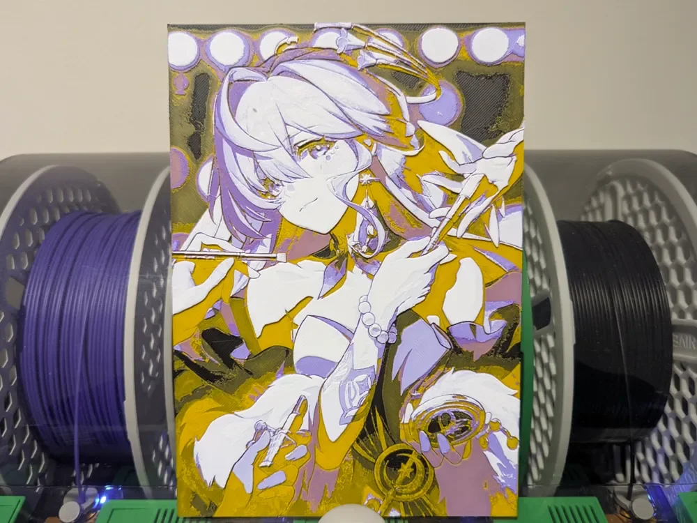 Honkai Star Rail Robin Light Cone by Razel HueForge model: Honkai Star Rail Robin Light Cone by Razel