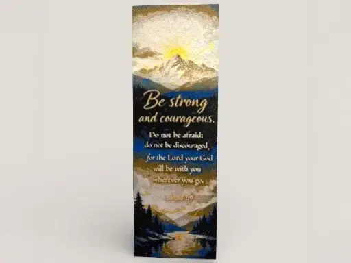 HueForge model: Joshua 1:9 Bible Verse HueForge Bookmark 50x150mm by MythicHue's
