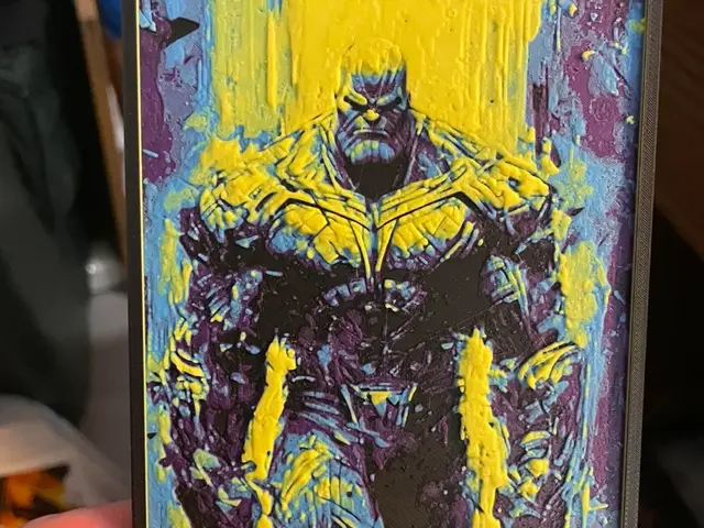 HueForge model: Thanos Walking Hueforge by Advancedtechworldwide