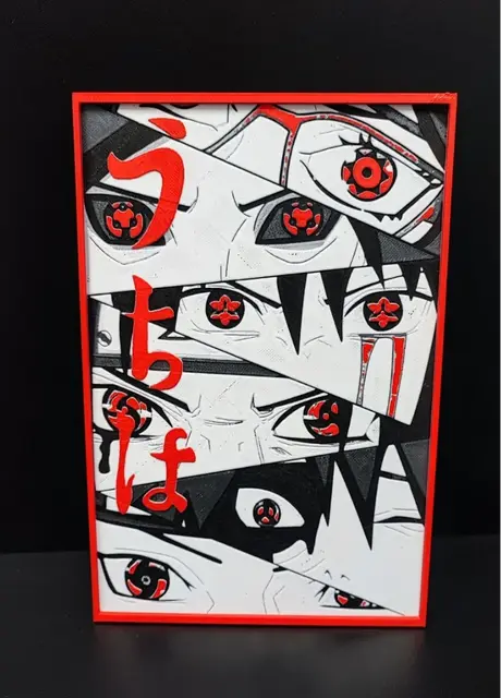 HueForge model: The Sharingan Squad by Garuda3D