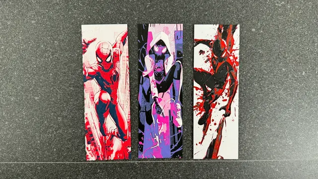 HueForge model: October Exclusive #2 - Spider-Verse Bookmarks! Marvel Comics by Canadian Gamer