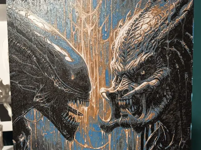 HueForge model: Predator vs Xenomorph Hueforge by 3DNesy