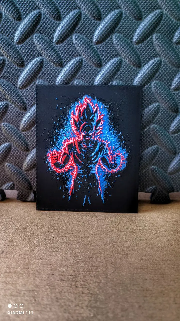 goku hueforge by KO Additive Labo HueForge model: goku hueforge by KO Additive Labo