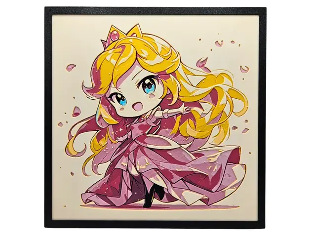 HueForge model: Aurora (Sleeping Beauty) - Chibi Edition by BusyKikiBee