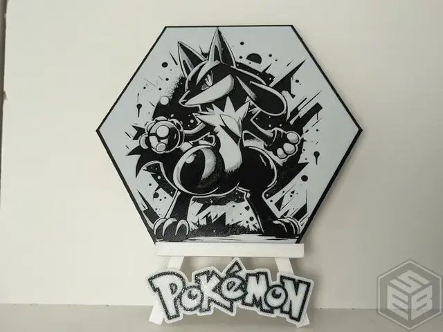 HueForge model: Pokemon Lucario Hueforge Hex Hexagon by Seb3D