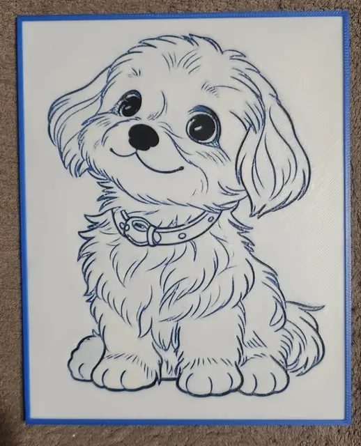 HueForge model: Baby Cute Dog Maltese - HueForge by keko