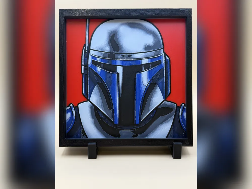 Mandalorian Helmet HueForge Print by Thadius HueForge model: Mandalorian Helmet HueForge Print by Thadius