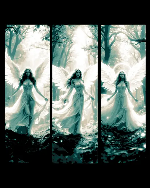 HueForge model: Finding Angels in the Forest - Set of Bookmarks by BooneCo3d