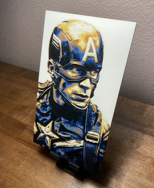 HueForge model: hueforge - Marvel - Captain America by Cloudy Nostalgia