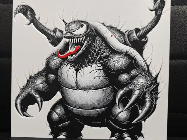 HueForge model: Venomised Blastoise by TheHueforgeLady