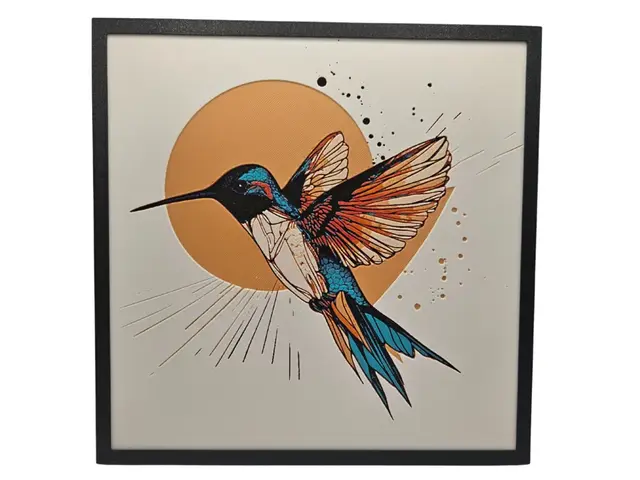 HueForge model: Hummingbird by BusyKikiBee