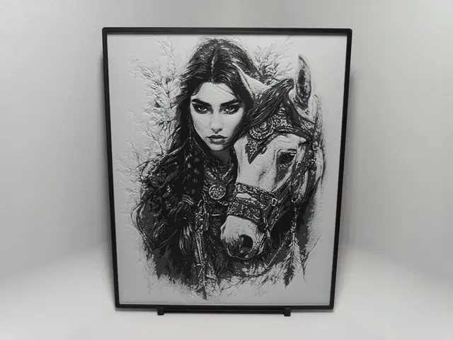 HueForge model: Woman with Horse - Hueforge by BeaN