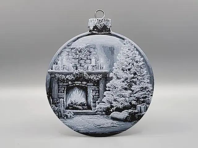 Cozy Fireplace Christmas Tree Decoration Ornament