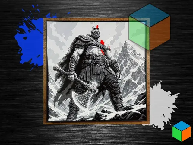 HueForge model: Kratos — God of War HueForge Wall Art by 3D Prints By Vic