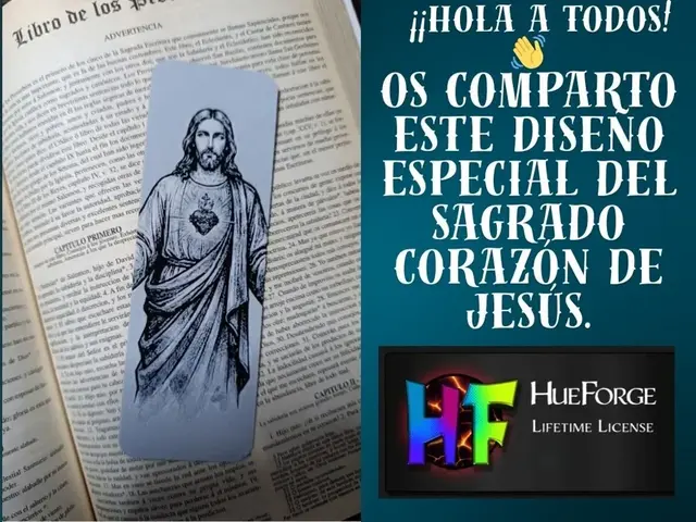 HueForge model: Sacred Heart of Jesus Bookmark by FYTY112