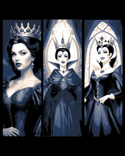 Fanart Set of Bookmarks - The Evil Queen from Snow White and the seven Dwarves