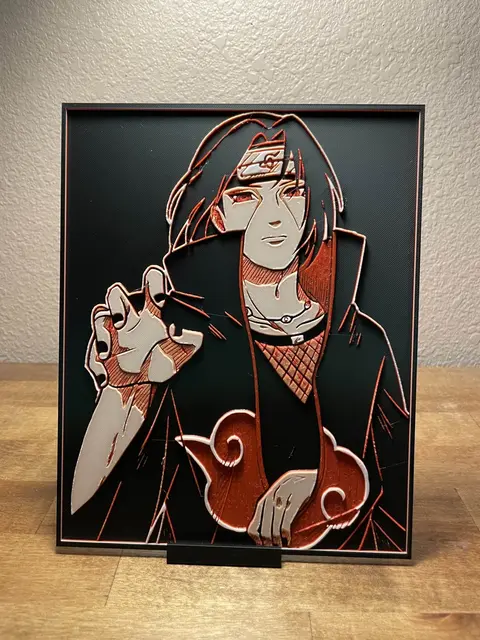 HueForge model: Itachi by Cloudy Nostalgia