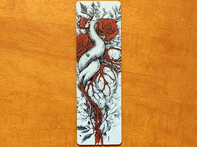 HueForge model: Heart and Roses Bookmark - Hueforge by Sarge
