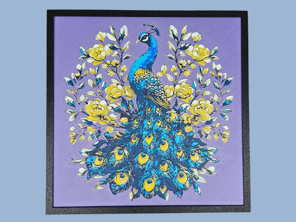 Pretty as a Peacock by BusyKikiBee HueForge model: Pretty as a Peacock by BusyKikiBee