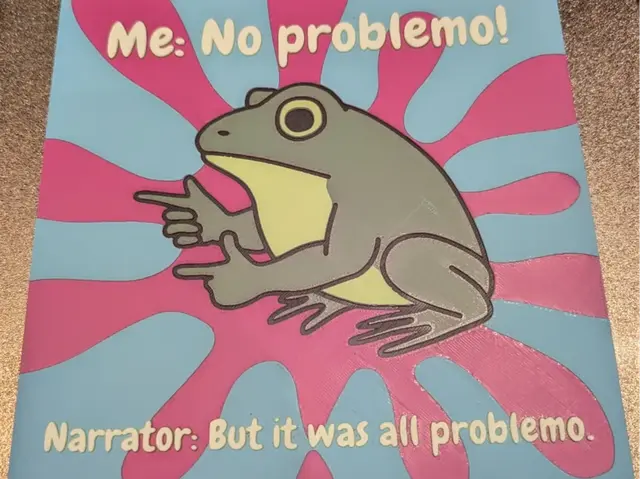 HueForge model: No Problemo Frog Meme Hueforge by IslandLooter
