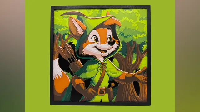 HueForge model: Robin Hood - Disney Hueforge by Canadian Gamer