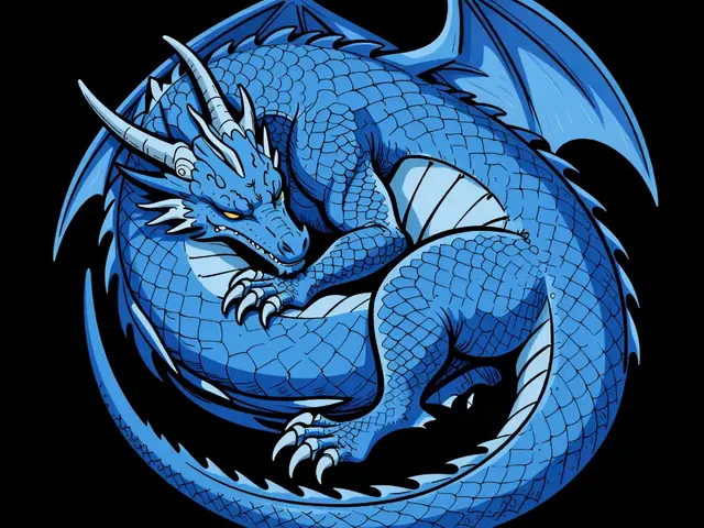 Blue Curled Dragon