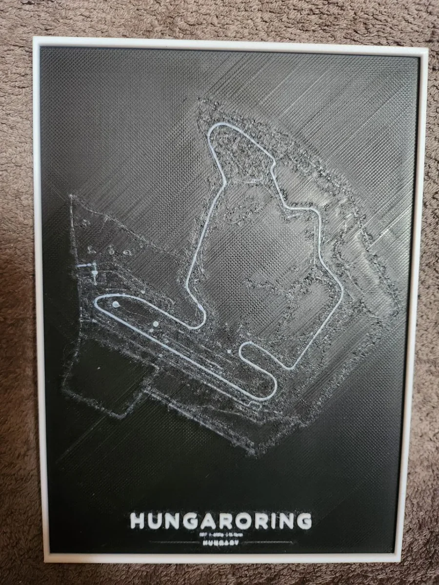 Hungaroring Circuit F1 - HueForge by keko HueForge model: Hungaroring Circuit F1 - HueForge by keko
