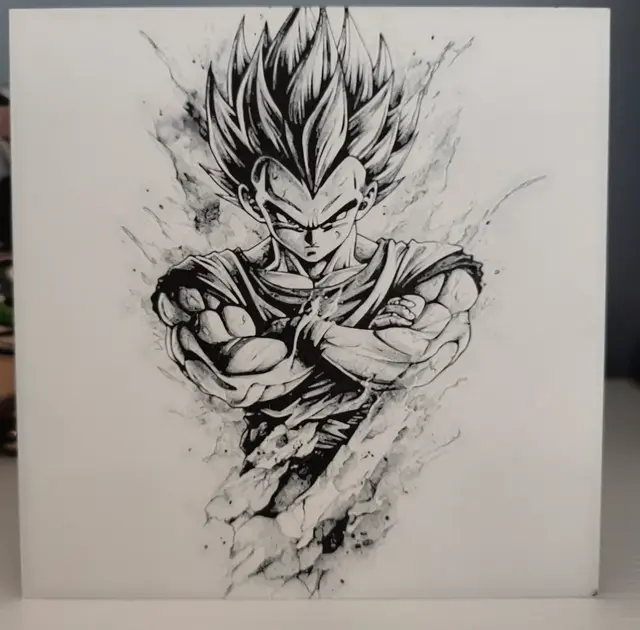 Hueforge Vegeta in pencil style